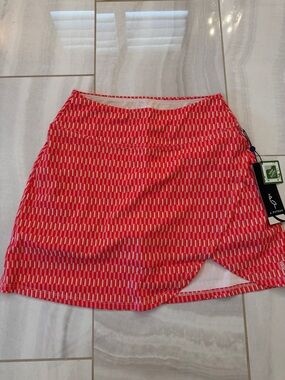 Coral Pink Geo Mini Skirt Golf ⛳️